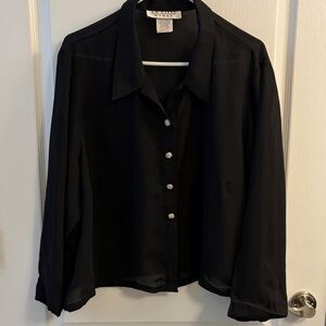 Elegant Black Button-Down Shirt
